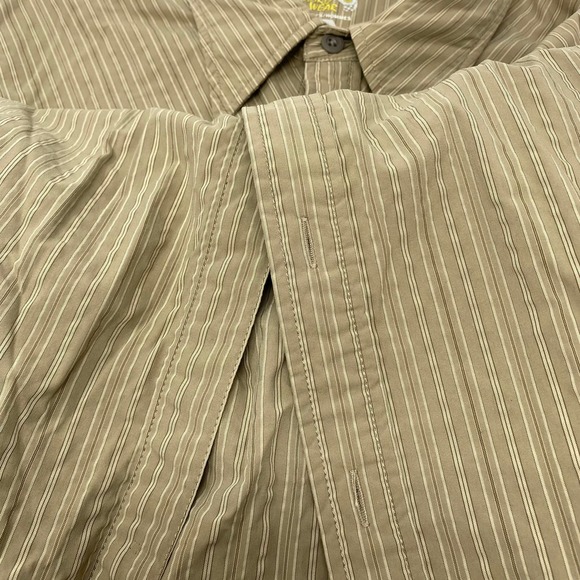 Mountain Hardwear XL Brown Striped Zipper Vented Short Sleeve Button‎ Up Shirt - Picture 4 of 8